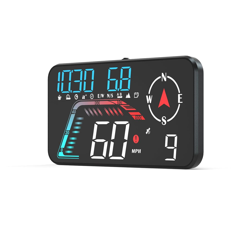 Hud Car Head Up Display G12 with HD LED Display for All Speedometer for All Speedometer Models, with Adaptive Light Sensing