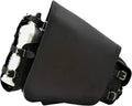 Outsider, motorcycle leather saddle bag for Harley Softail, tool bag with bottle pocket