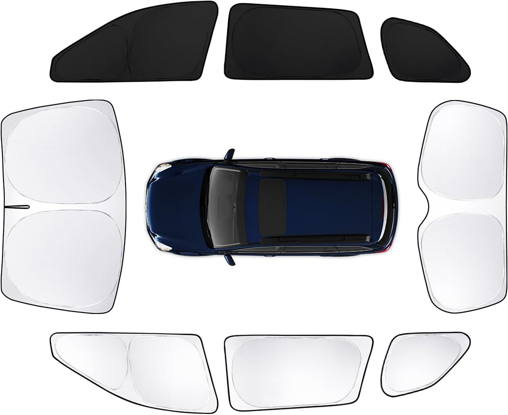 8pcs Car Window Shades for Subaru Outback Wagon 2010-2014 Accessories,Windshield Side Rear Full Sunshade,Sun Visor UV Blocking, Privacy Protection and Blackout for Camping Outdoor