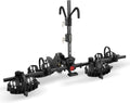 Arksen Electric Bike Rack Hitch, Foldable Quick Release Smart Tilting 2 Ebike Rack Platform Style Carrier w/Car Lock for Up to 5.5" Fat Tires for Car, SUV, Trucks - 170 lbs Heavy Weight Capacity