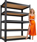 72" H*36'' Storage Shelves 2500lbs Garage Shelving, Adjustable Heavy Duty Garage Shelves, Easy to Install Metal Shelving Wood Shelving Unit, Storage Shelf for Basement Warehouse
