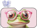 Funny Frog Car Sun Shade Windshield Sunshade Foldable Front Window Shield Cover for Truck SUV