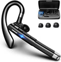 Bluetooth Headset, Bluetooth Wireless Earpiece with mic Trucker Headset for Phone Case Office Phones with Built-in Microphone Manos Libres Noise Cancelling(Black)