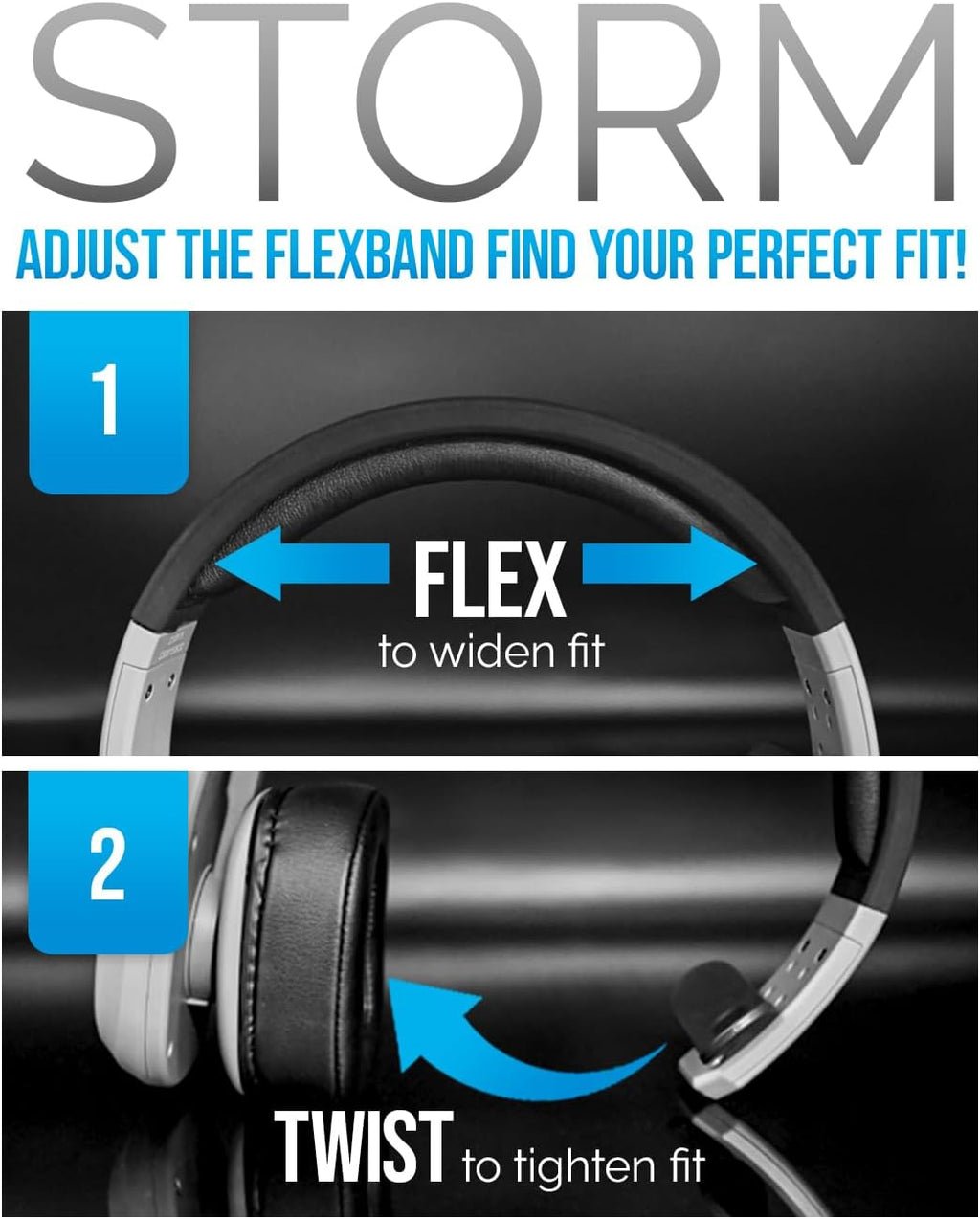Blue Tiger Storm Gray - Premium Trucker Bluetooth Headset - Wireless Noise Canceling Mono Headset with Mic - High-Fidelity Sound, 30-Hour Talk Time, USB-C Charging - for Truck Drivers, Bluetooth 5.0