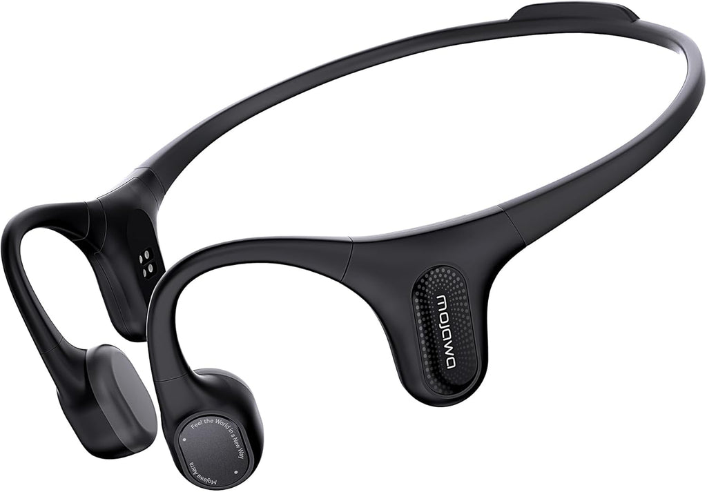 Aerra Bone Conduction Sport Headphones, IP67 Waterproof Workout Earphones, Open-Ear, Wireless Bluetooth with Mic, Secure and Comfortable for Running and Cycling, Black
