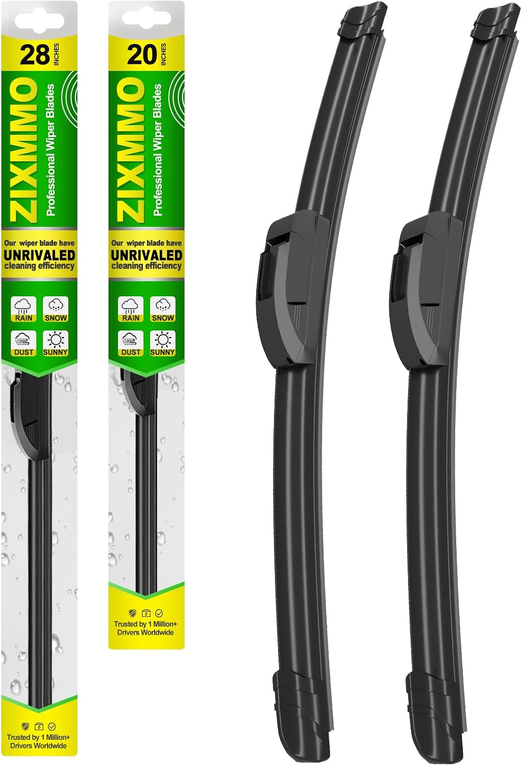 OEM Quality 28in + 20in Premium All-Season Windshield Wiper Blades for Original Equipment Replacement(Set of 2)