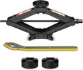 Portable Car Scissor Jack 2 Ton, Rubber Top Car Lift Jack with Ratcheting Handle,Tire Changing kit for Auto SUV MPV