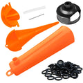 Oil Change Tool Kit for Harley Davidson Accessories,Oil Filter Wrench,Crankcase Fill Tool,Primary Case Funnel,Drip-Free Oil Filter Funnel,30PCS O-Rings
