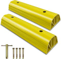Garage Tire Stops for Garage Floor High-Visibility, 2 Pack 3.1" Higher Block Bumpers for Parking Car SUV Truck, Heavy Duty Car Wheel Stopper for Driveway Outdoor, Easy Installation