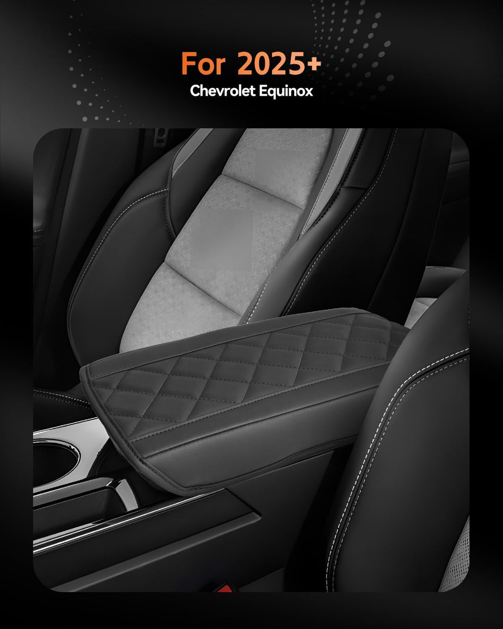 CDEFG for Chevrolet Equinox 2025 2026 Center Console Cover Armrest Box Cover for Chevy Equinox (LT, RS, Activ) Accessories Arm Rest Protector NOT for Equinox EV