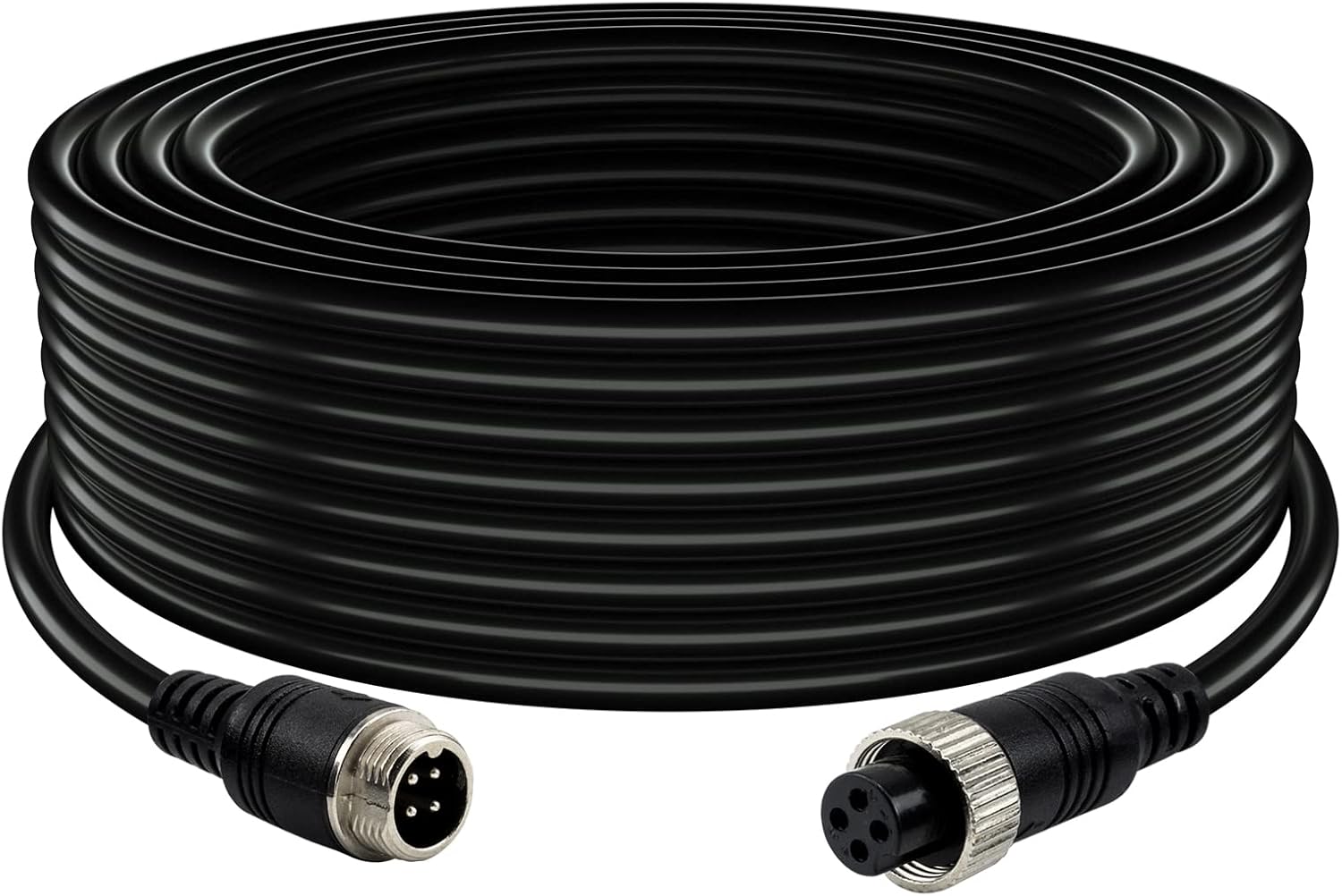 Car Video 4-Pin Aviation Extension Cable for CCTV Rearview Camera Truck Trailer Camper Bus Vehicle Backup Monitor System-65.6Ft/20M