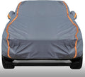 KEYOOG Universal Waterproof Heavy Weight Full Car Covers, Fit SUVs, All Weather, Outdoor Full Cover Weatherproof UV Sun Protection Snow Dust Storm Resistant with PEVA Cotton, Fit Length 198"-208"