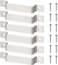 6 Pcs Tape Measure Clip Tape Measure Holder Bench Belt Universal Tool with Screws Stainless Steel Tool Hanger Storage Dock for Mount Drill Power Measures and Belt Clips (Silver)