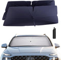Windshield Sun Shade Umbrella for 2019-2023 Hyundai Santa Fe Accessories: Custom Fit 240T Silver, Double Thickened, Foldable Sunshade Window Sun Visor, Ultimate 99% UV Blocking for SE, SEL, Limited