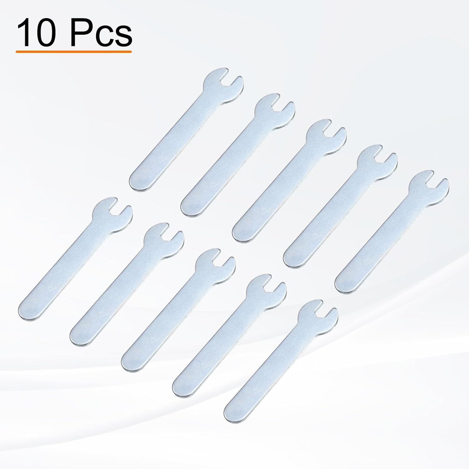 HARFINGTON 10pcs Small Wrench 5x66x1.5mm Metric U-Shaped Single Open Ended Spanner Super Thin Flat Head Galvanizing Wrench for Automotive Repair Furniture Assembly