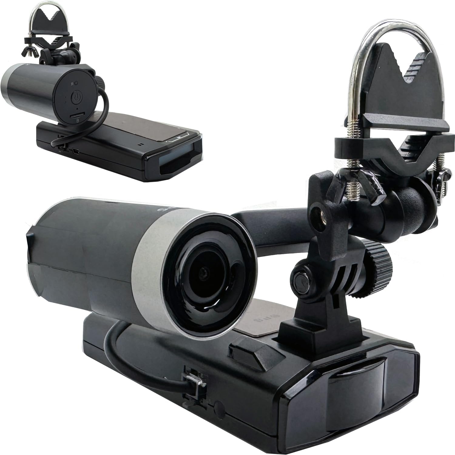 Newly Revised M1 M2 Camera Compatible - UBolt Rearview Mirror Stem Mount w/Magnetic Cradle for Escort IX IXc Max360C MKII Max3 Max4 MaxCam Redline EX GT360 Cobra DualPro RAD700i Radar Detectors