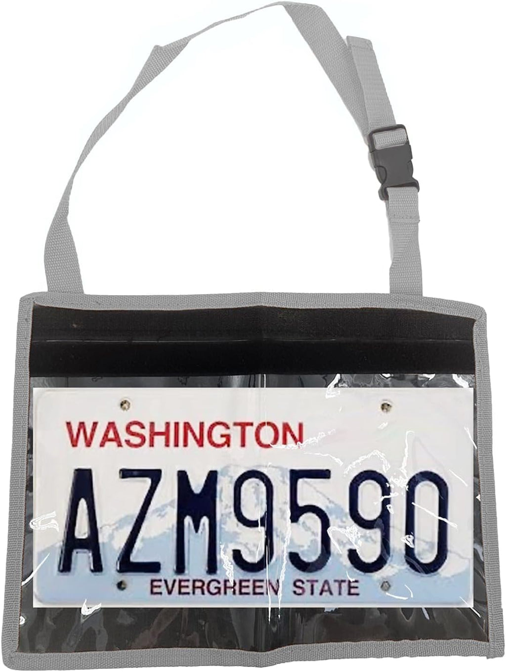 License Plate Holder with Hanging Strap, Test Drive Tag Bag, Dealer Plates License Frame Cover, for Car SUV Truck (Grey, 3)