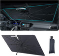 2025 Upgrade Car Windshield Sun Shade Windshield Sunshade Umbrella [Star Fabric] Protect Car from Sun Rays&Heat Damage Keeps Vehicle Cool, Spring Structure Edge Fits Sedans,SUVs,Trucks,Hatchbacks (S2)