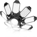 Garage Lights - Super Bright 25000LM Garage Lights Ceiling Led w/ 8 Deformable Panels 6500K Led Light Bulb Srew in E26/E27 Socket with Adjustable Center Spotlight for Barn Workshop Attic
