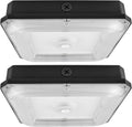 80W/60W/40W Power Selectable LED Canopy Garage Light with 3CCT (3500K/4000K/5000K), LED Parking Garage Lights 90-277V IP65 Commercial Residential Lights DLC (40W/ 60W/80W Power Selectable -2 PACK)