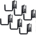6PCS E Track J Hooks Heavy Duty E Track X Track Steel Hanger, Spring Fitting E Track Accessories for Enclosed Trailer, Cargo Van,Semi-Trucks Trailer,Black