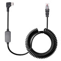 Radar Detector Colied Cord with USB-C to RJ11 Plug Cable 5V-12V Power Cable Compatible with Escort Uniden Radenso XP Beltronics Cobra Whistler 9.8FT Powered for 12V Radar Detectors
