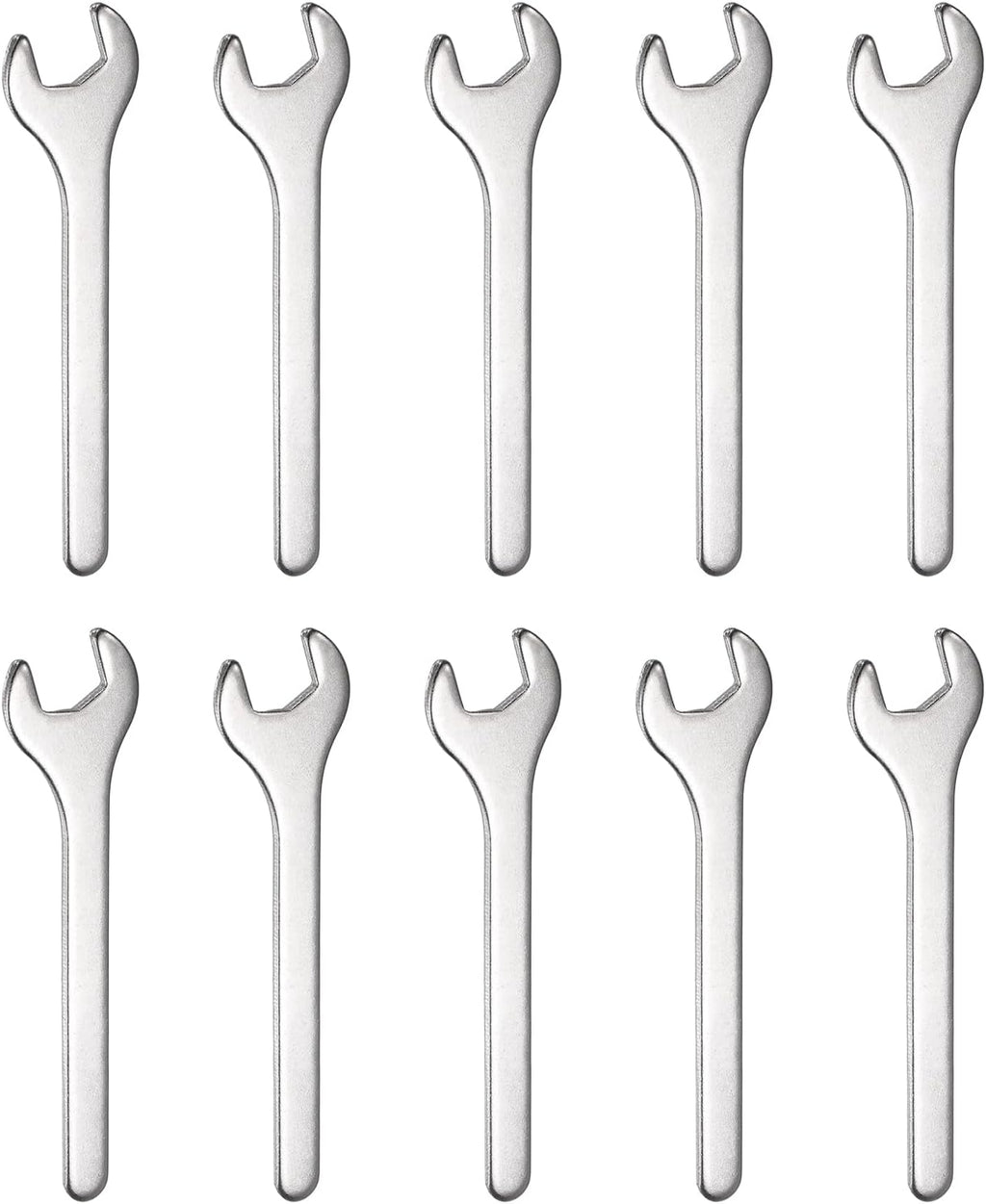 HARFINGTON 10pcs Small Wrench Open End Wrench 13x108x3mm Metric U-Shaped Single Open Ended Spanner Super Thin Small Flat Head Galvanizing Wrench for Automotive Repair Furniture Assembly