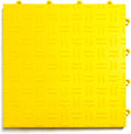 GarageTrac Diamond, Durable Interlocking Modular Garage Flooring Tile (12 Pack), Yellow