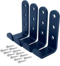 4 Pcs Heavy Duty Steel Wall J Hooks for Hanging,Garage Storage Utility Hooks Garden Tool Organizer, Wall Mount Hooks, Small U Hooks,Black (M)