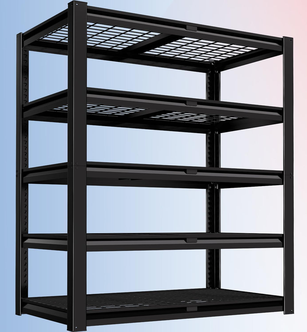 PrimeZone Heavy Duty Garage Shelving 5 Tier Heavy Duty Storage Shelves Adjustable Industrial Metal Wire Shelf Unit for Garage,Basement,Pantry,Warehouse,Commercial,36" W X 16" D X 72" H
