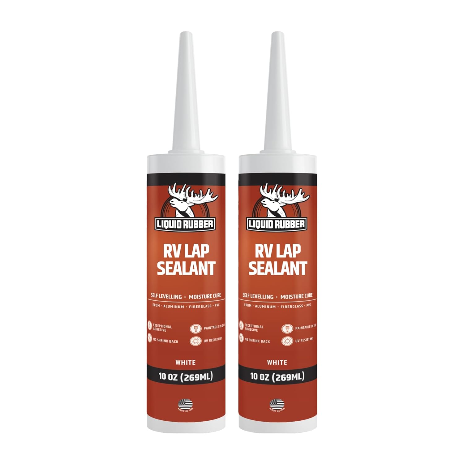 Liquid Rubber RV Lap Sealant, White, 2 Pack