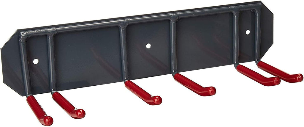 Wall Mounted Rack Organizer for Skis and Poles Heavy Duty Horizontal Wall Ski Rack Garage Storage with Metal Frame and Padded Hooks Indoors Outdoors Premium Wall Hooks (Medium Holds 2 Set of Ski's)