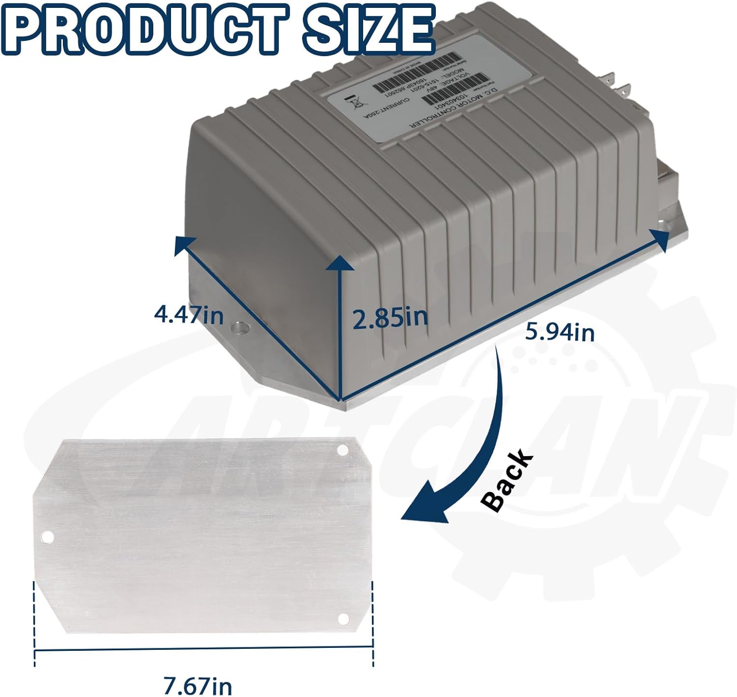 48V 250A Club Car DC Motor Controller, Golf Cart DC Motor Controller Speed Controller Suitable for Club Car Precedent/DS Golf Carts