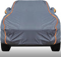 KEYOOG Universal Waterproof Heavy Weight Full Car Covers, Fit Pickup, All Weather, Outdoor Full Cover Weatherproof UV Sun Protection Snow Dust Storm Resistant with PEVA Cotton, Fit Length 230"-260"