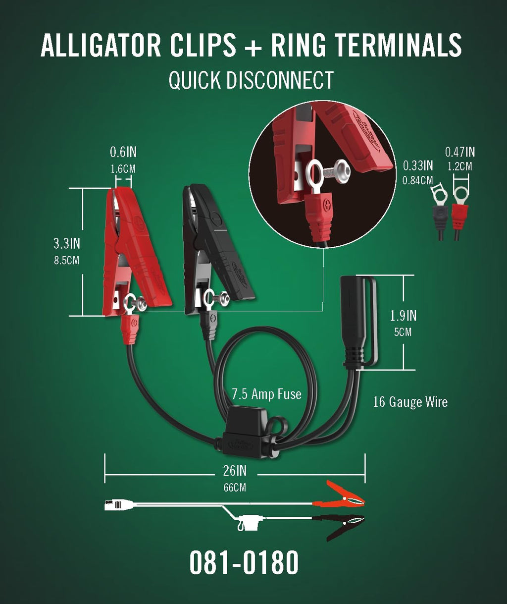 Battery Tender 800 is a SuperSmart Battery Charger that will Constantly Monitor, Charge, and Maintain your Battery. It's Encapsulated and Protected from Moisture by an Electrical Insulation