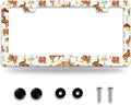 Western Cowboy License Plate Frame Horse Racing License Plate Holder Funny Personalise Car Stainless Stee Decorative Parts for Standard Us Canada Vehicles 12x6 Inch for Women Men