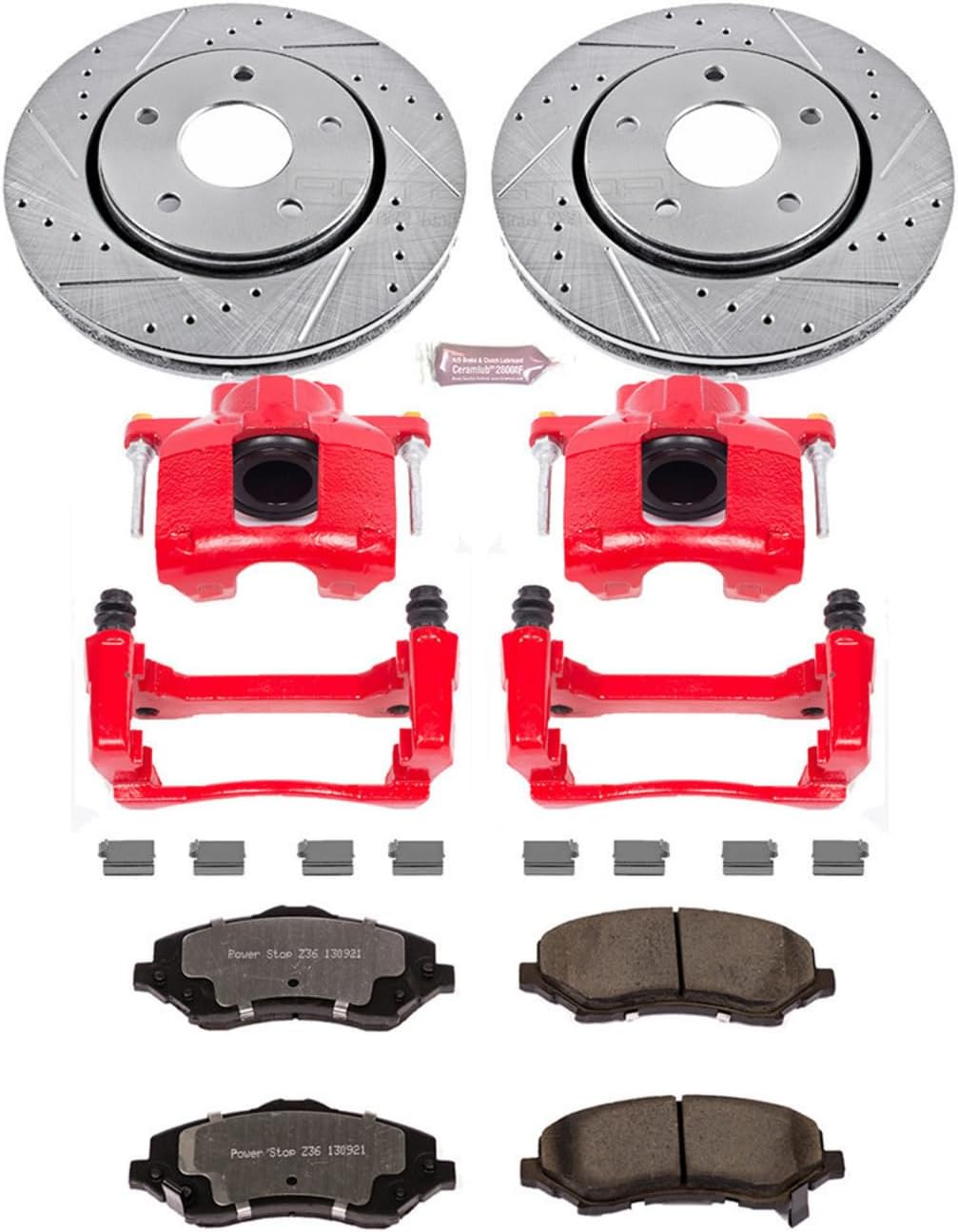 Power Stop KC3118-36 Front Z36 Truck and Tow Brake Kit with Calipers For Chrysler Town & Country, Dodge Grand Caravan, Ram C/V, VW Routan [Model Specific]