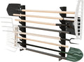Garage Tool Organizer Wall Mount, Shed Yard Organization Racks for Walls, Horizontal Tool Racks, Shovels and Rakes, 2FT