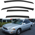 4pcs Front+Rear Smoke Tint Sun/Rain Guard Outside Mount Tape-On Vent Window Visors Compatible with 00-05 Lesabre