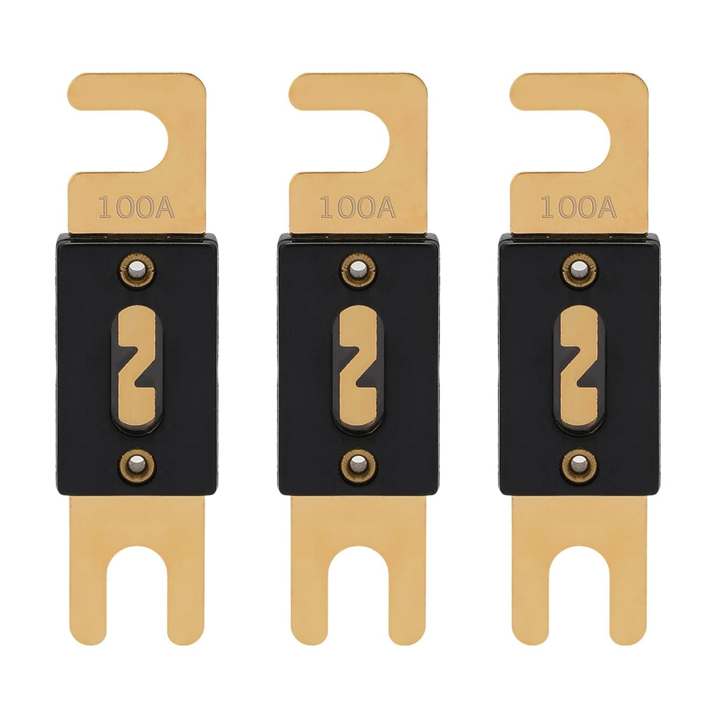 100A ANL Fuse 100 Amp Inline Blade Fuses 32V for Car Audio Inverter Automotive Stereo (Pack of 3 pcs)