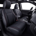 LUCKYMAN CLUB Tacoma Custom Fit Seat Covers for 2024 2025 Tacoma Crew Cab with Faux Leather (Black & Red)