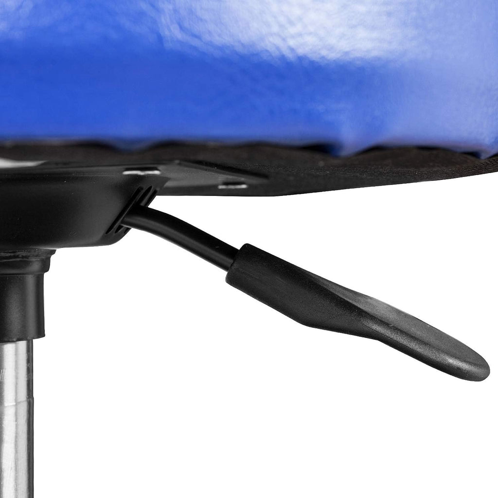 TCE ATR6350U Torin Rolling Pneumatic Creeper Garage/Shop Seat: Padded Adjustable Mechanic Stool with Tool Tray Storage, Blue