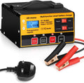Outerman Car Battery Charger,12V-12A/24V-8.5AMH Smart Automatic Battery Charger,High/Low Power Trickle Charger Battery Maintainer and Desulfator,for Motorcycle Lawn Mower Marine Lead Acid Batteries