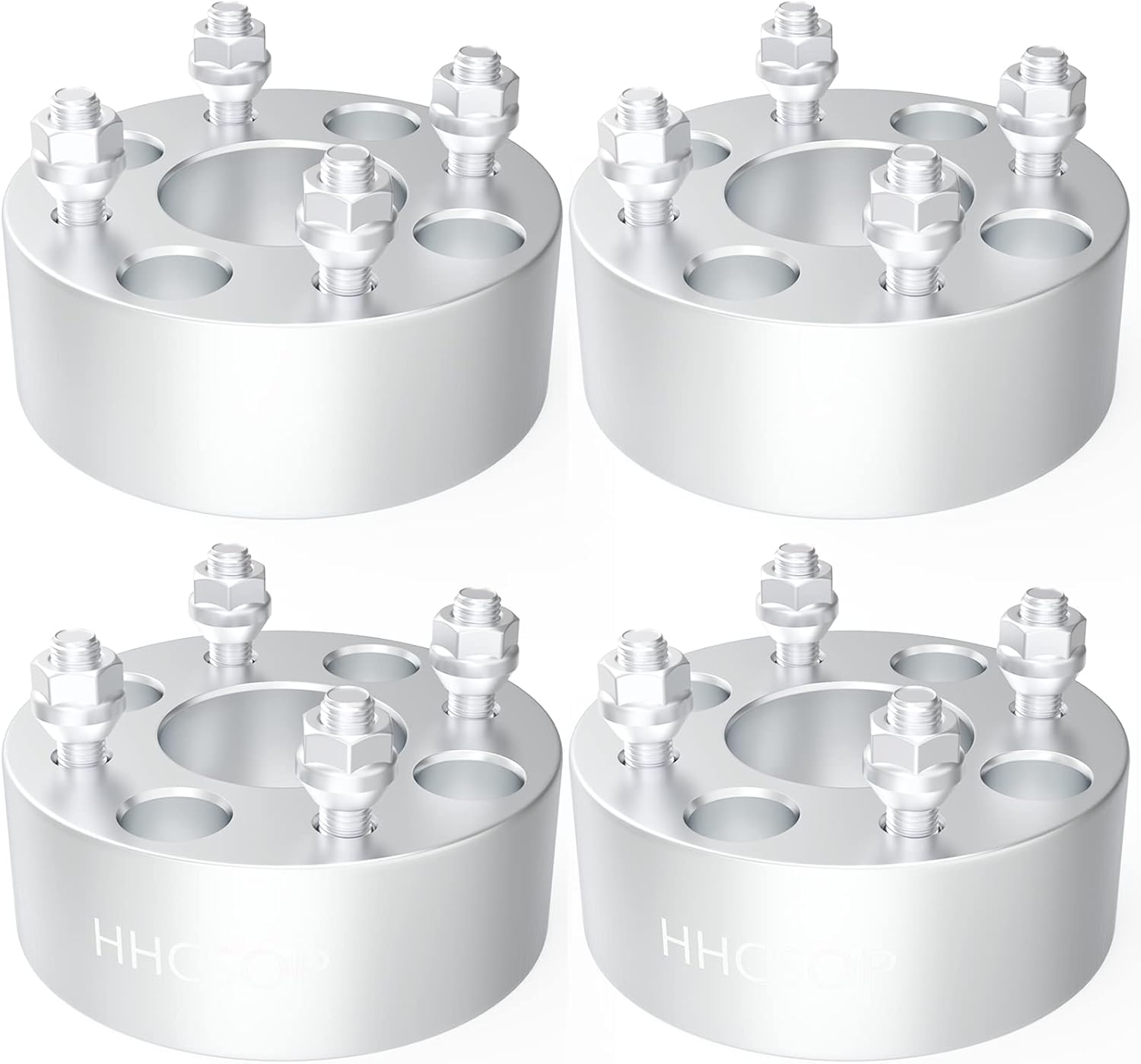 HHCSOP 4x4 2" Golf Cart Wheel Spacers for EZ GO EZGO Club Car, 4PCS 4x101.6mm ATV Wheel Adapters Hub Bore 62mm with 1/2" Studs