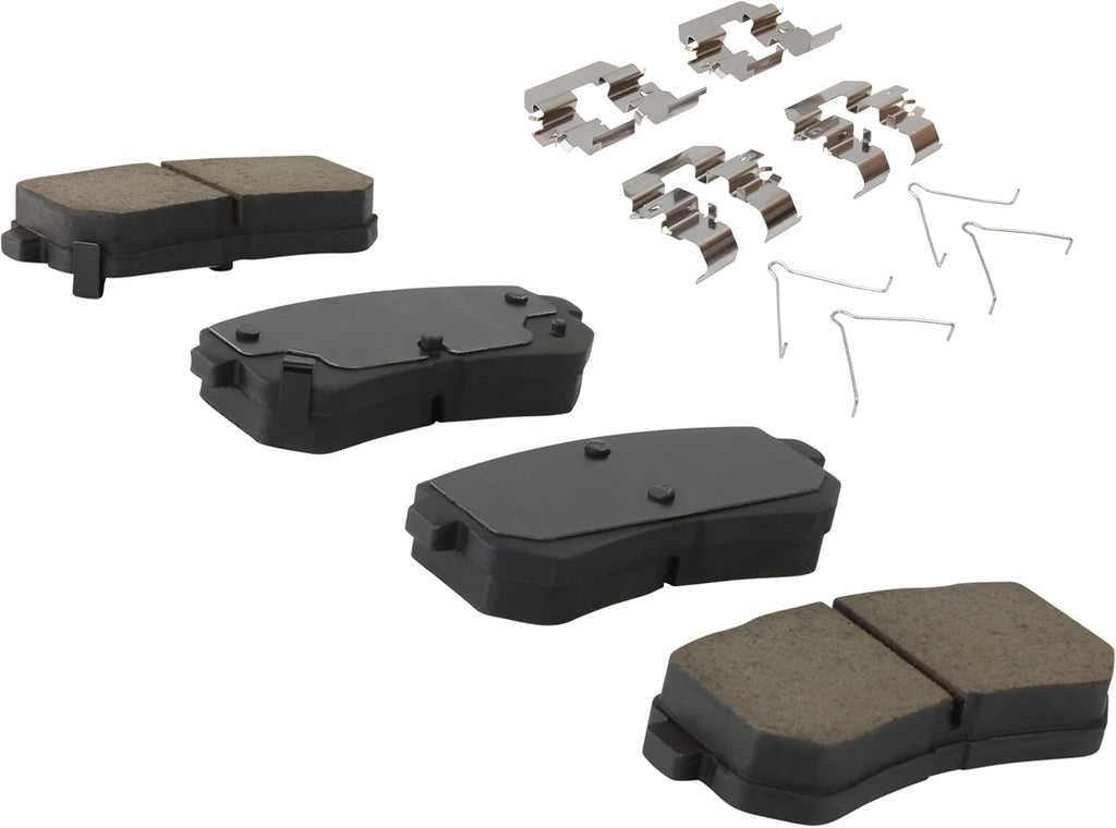 Premium Ceramic Rear Brake Pads (1001-2188C) Compatible with Hyundai Kona 2018-2023, Kia Seltos 2021-2024