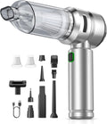 Car Vacuum,3 Suction Modes,Portable Mini Cordless Cleaner with 21000pa Suction Power,Type-C Charge,Handheld Vacuum for Home,Car, Office Desk, Keyboards(Diamond Silver)