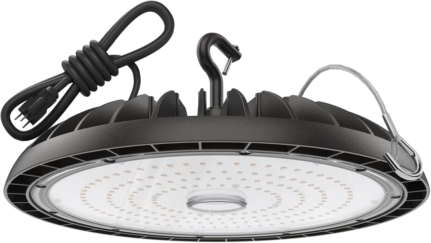 LED High Bay Light 200W, 30000LM 5000K Bright UFO High Bay Light [800W MH/HPS Eqv.] with 5' Cable US Plug, 100-277V ETL Listed Bay Lighting for Shop Garage Barn Warehouse