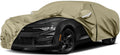 Waterproof Car Covers Replace for 2010-2025 Chevy Camaro, Multilayer Heavy Duty with Cotton Liner All Weather Custom-fit Car Cover with Zipper Door, Windproof Bands for Snow Rain Dust Protection