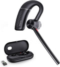 Yealink Bluetooth Headset BH71 Pro,Teams Zoom Certified,Bluetooth Earpiece with Noise Canceling Microphones,Wireless Single Ear Headset with Charging Case,Connect Mobile/Mac/PC,USB-A Dongle