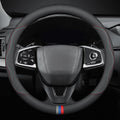 New Nappa Leather car Steering Wheel Cover, Universal 15 inch Black